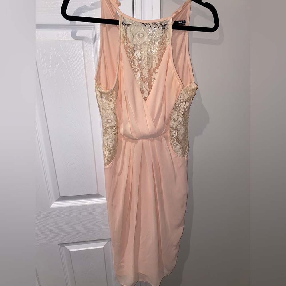 Formal Pink Lace Dress